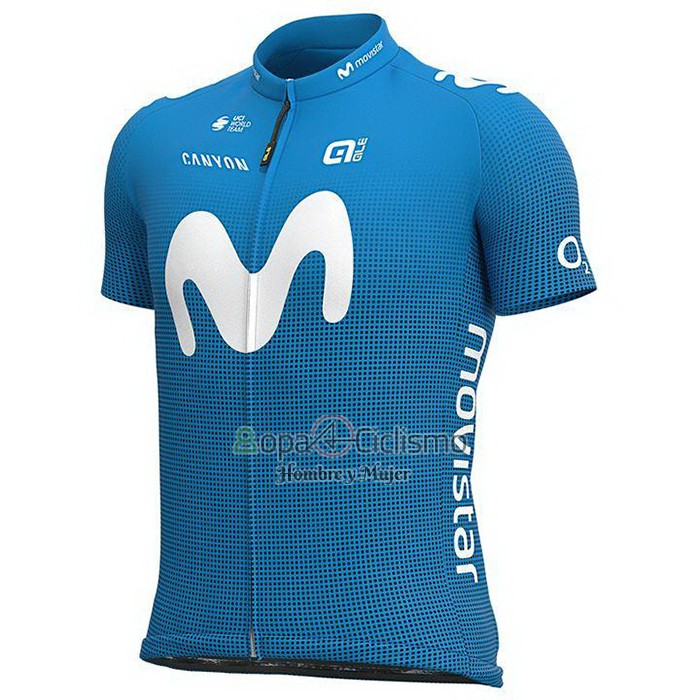 Movistar Ropa Ciclismo Culotte Corto 2021 Mangas Cortas Azul